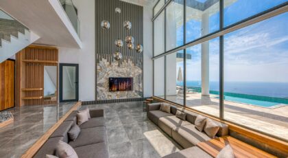 Spacious, modern villa with ocean view and elegant interior design, perfect for luxury living.