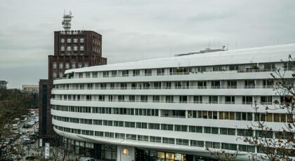 Exterior view of DoubleTree by Hilton Hotel in Wrocław, Poland.